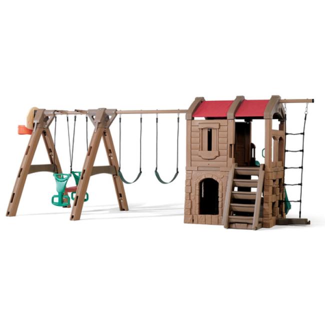 Naturally Playful® Adventure Lodge Play Center With Glider