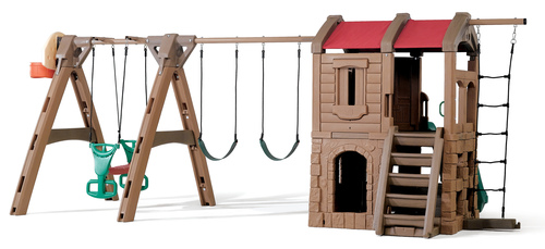 Naturally Playful® Adventure Lodge Play Center With Glider